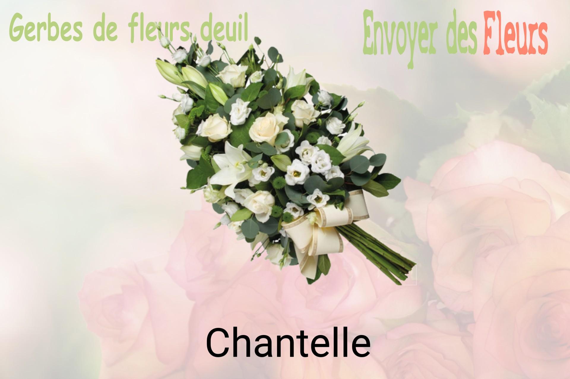 Gerbe de fleurs de deuil livrée à Chantelle